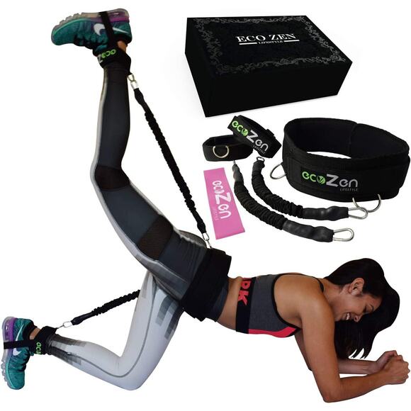 Booty Legs Resistant Bands With Adjustable Belt 3 Adaptable Levels Of Resistance - Picture 2 of 12